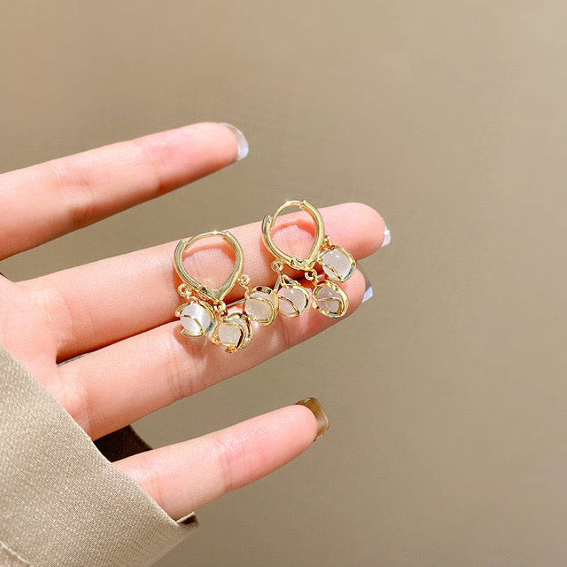 The Pearly Romance Hoop style Earrings